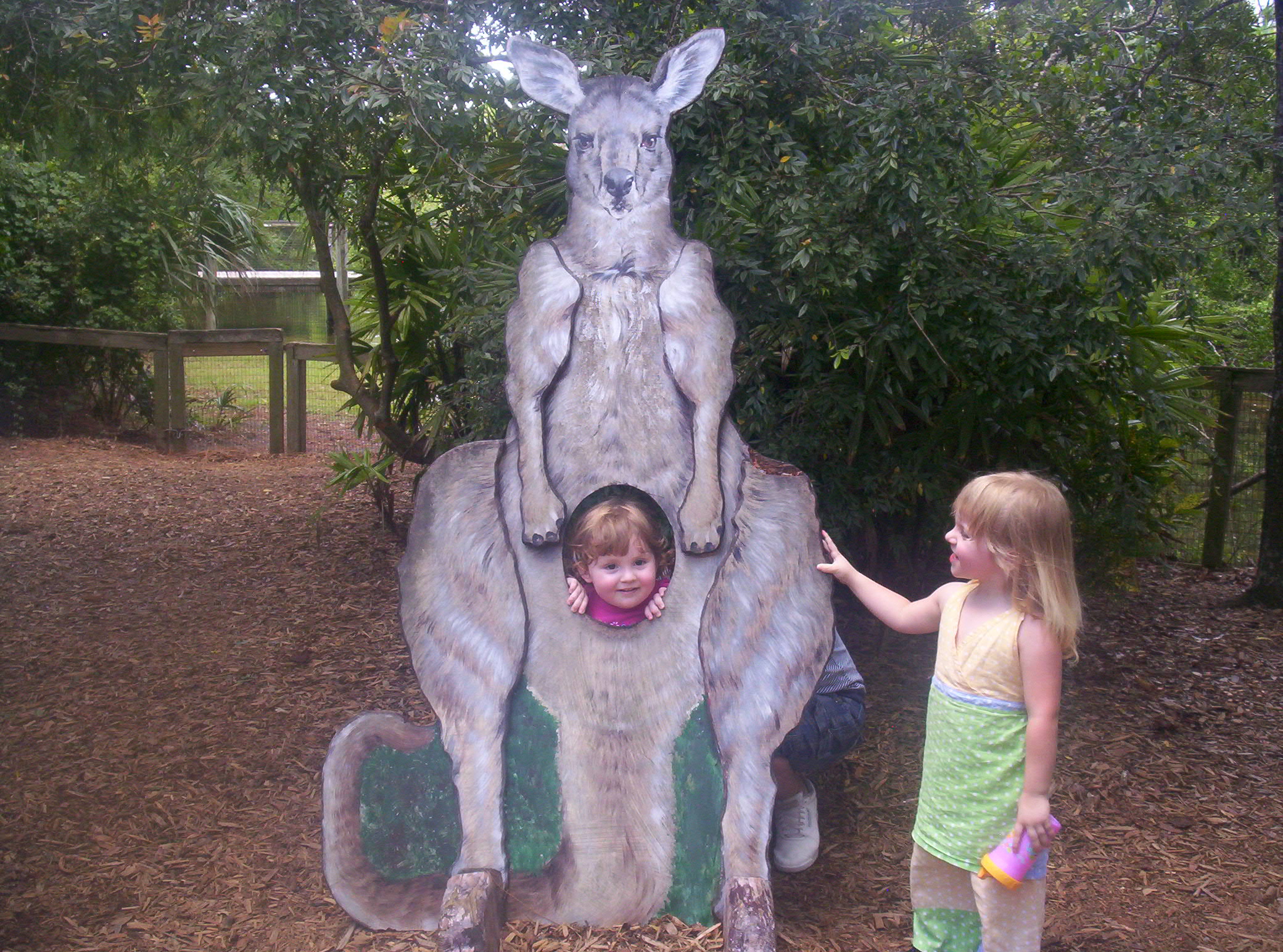 kenzie + alex with a kangaroo