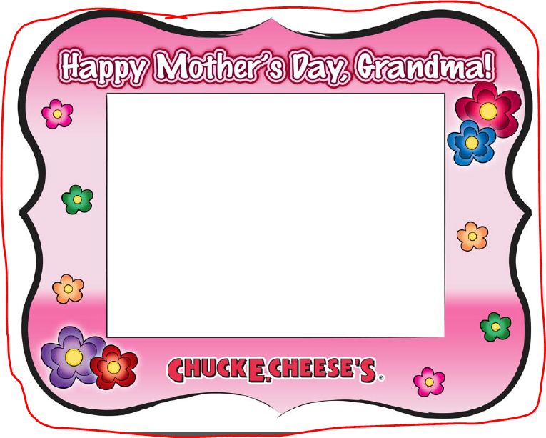 Mothers Day Printable Picture Frame From Chuck E Cheese No Time Mommy